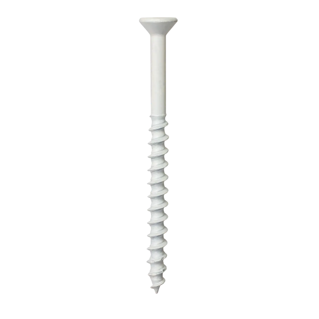 Titen Turbo - 3/16 In. X 2-3/4 In. 6-Lobe Flat-Head Concrete And Masonry Screw, White (8-Qty) (Pack Of 5)-TNTW18234TFC8-SP5270-5653