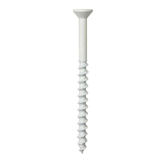 Titen Turbo - 3/16 In. X 3-3/4 In. 6-Lobe Flat-Head Concrete And Masonry Screw, White (100-Qty)-TNTW18334TF-SP6154-6589