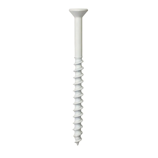 Titen Turbo - 1/4 In. X 1-1/4 In. 6-Lobe Flat-Head Concrete And Masonry Screw, White (100-Qty) (Pack Of 16)-TNTW25114TF-SP931-1077