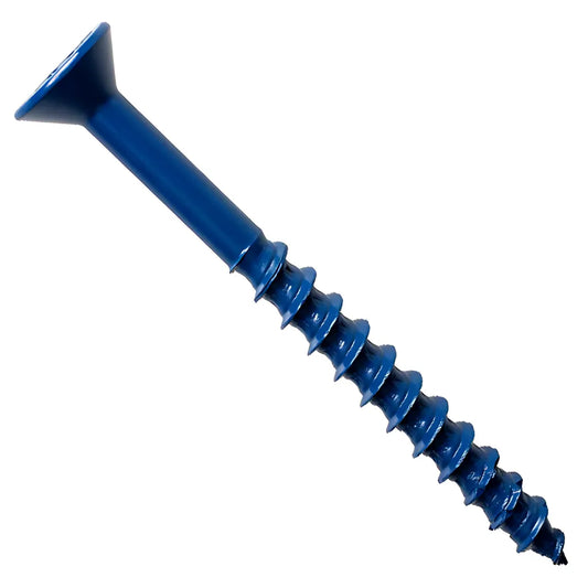 Titen Turbo - 1/4 In. X 1-3/4 In. 6-Lobe Flat-Head Concrete And Masonry Screw, White (100-Qty)-TNTW25134TF-SP3938-4249