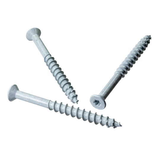 Titen Turbo - 1/4 In. X 2-3/4 In. 6-Lobe Trim-Head Concrete And Masonry Screw, White (100-Qty)-TNTW25234TTR-SP351-463