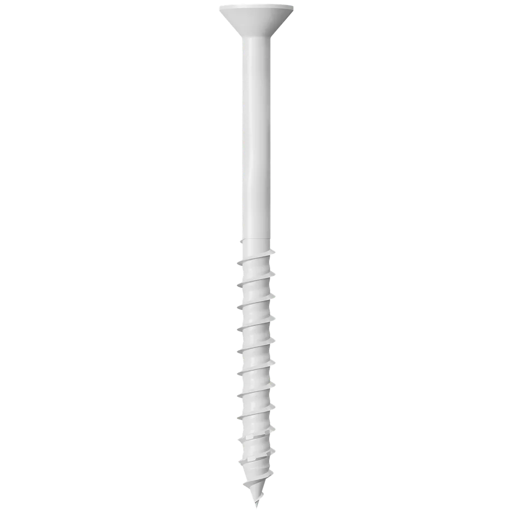 Titen Turbo - 1/4 In. X 3-1/4 In. 6-Lobe Flat-Head Concrete And Masonry Screw, White (75-Qty)-TNTW25314TFC75-SP7950-8476