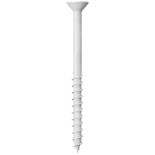 Titen Turbo - 1/4 In. X 3-1/4 In. 6-Lobe Flat-Head Concrete And Masonry Screw, White (75-Qty)-TNTW25314TFC75-SP7950-8476