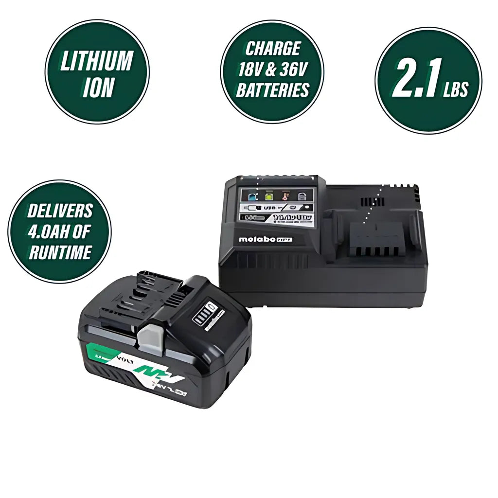 36V/18V Multivolt Lithium Ion Slide Battery And Charger Starter Kit (4.0Ah/8.0Ah)-UC18YSL3B1M-532