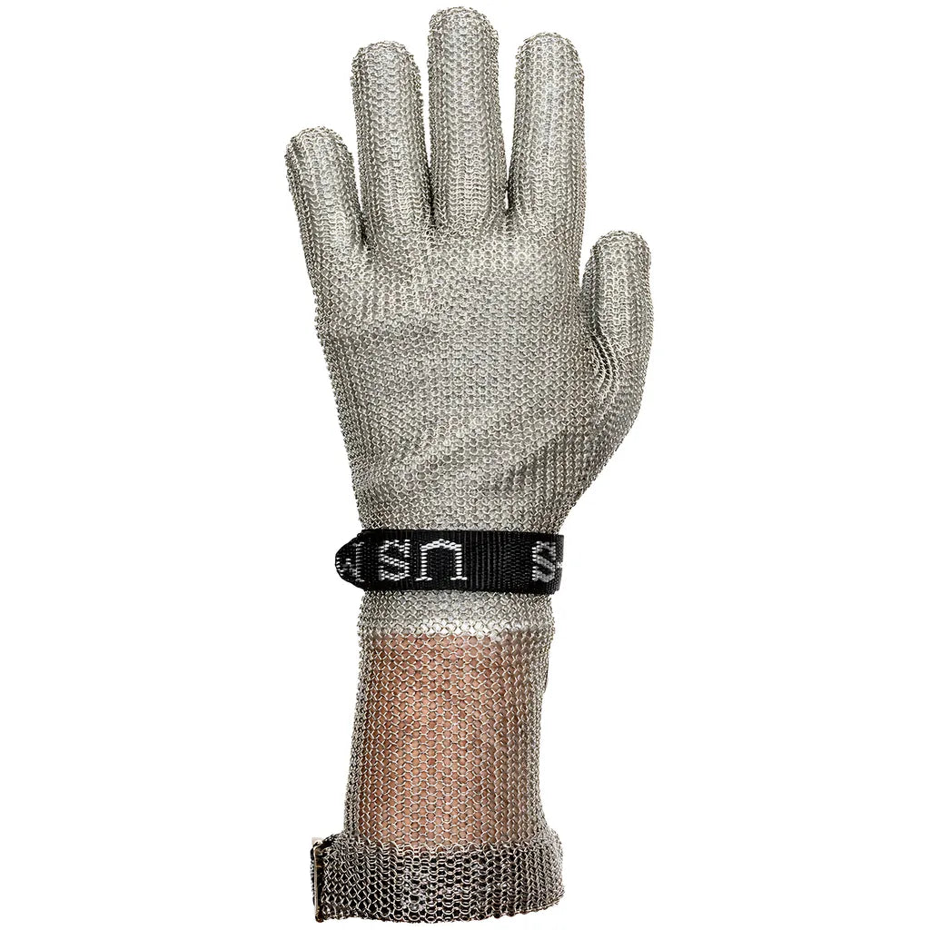 Wpp Usm-1305-L Stainless Steel Mesh Glove With Adjustable Snap-Back Strap Closure - Forearm Length USM-1305-L-24721