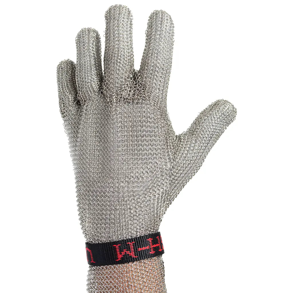 Us Mesh Usm-1350-L Stainless Steel Mesh Glove With Reinforced Finger Crotch And Adjustable Straps - Forearm Length USM-1350-L-24726