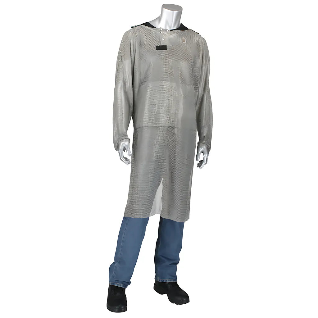 Us Mesh Usm-4352L-L Stainless Steel Mesh Tunic With Extended Apron Front With Belly Guard USM-4352L-L-24797