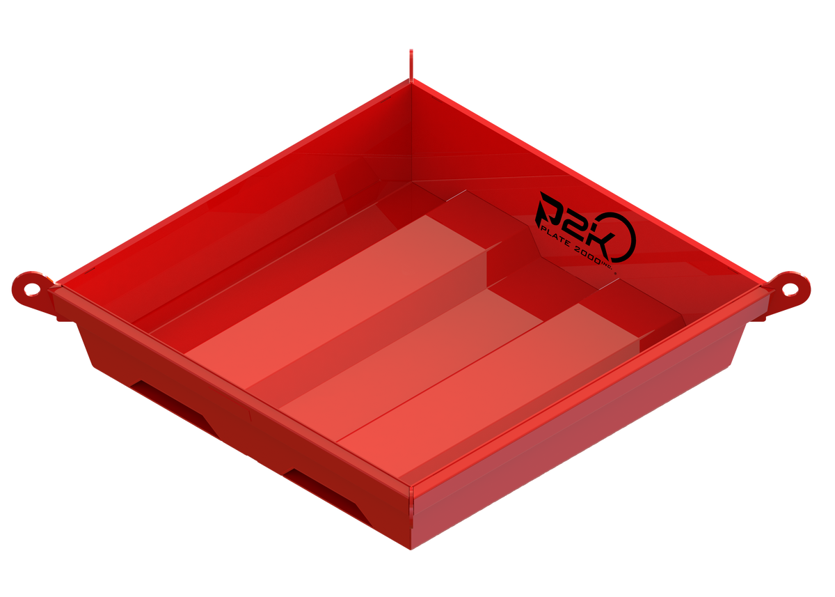 Plate 2000 Steel Washout Pan 72 x 72 x 14 in - WOP72-72-14 - manufacturer product image