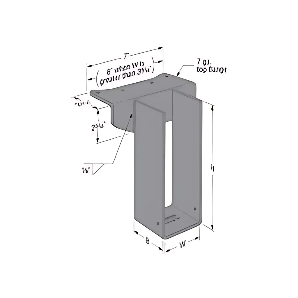 Wp Welded Top-Flange Joist Hanger For Double 2X12-WP212-2-SP3708-4004