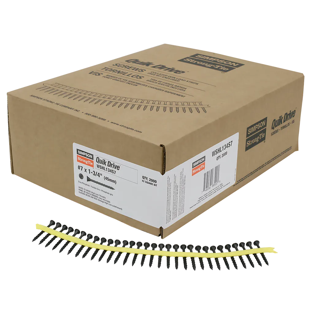Wshl Subfloor Screw (Collated) - #7 X 1-3/4 In. #2 Square Drive, Gray Phosphate (2000-Qty)-WSHL134S7-SP8443-8996