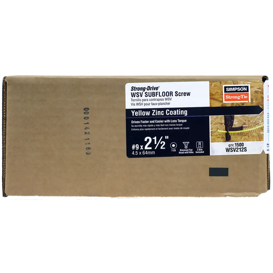 Strong-Drive® Wsv Subfloor Screw (Collated) - #9 X 2-1/2 In. T25, Yellow-Zinc (1500-Qty)-WSV212S-SP6438-6885