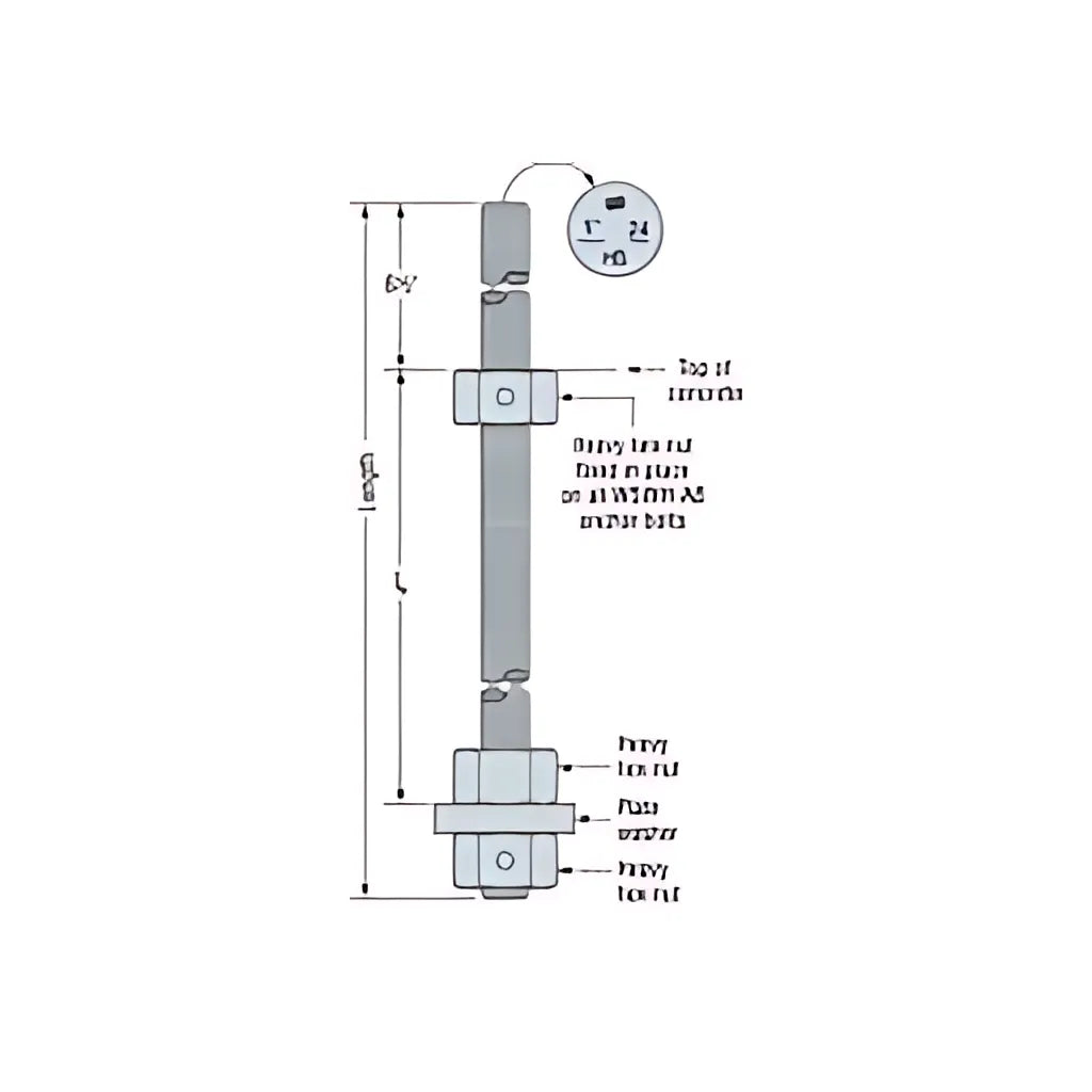 1 In. X 24 In. Strong-Wall® High-Strength Wood Shearwall High-Strength Anchor Bolt-WSWH-AB1X24HS-SP3669-3962