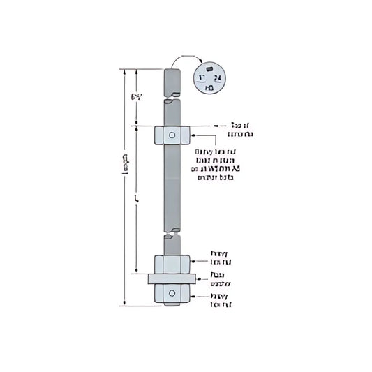 1 In. X 36 In. Strong-Wall® High-Strength Wood Shearwall High-Strength Anchor Bolt-WSWH-AB1X36HS-SP45-130