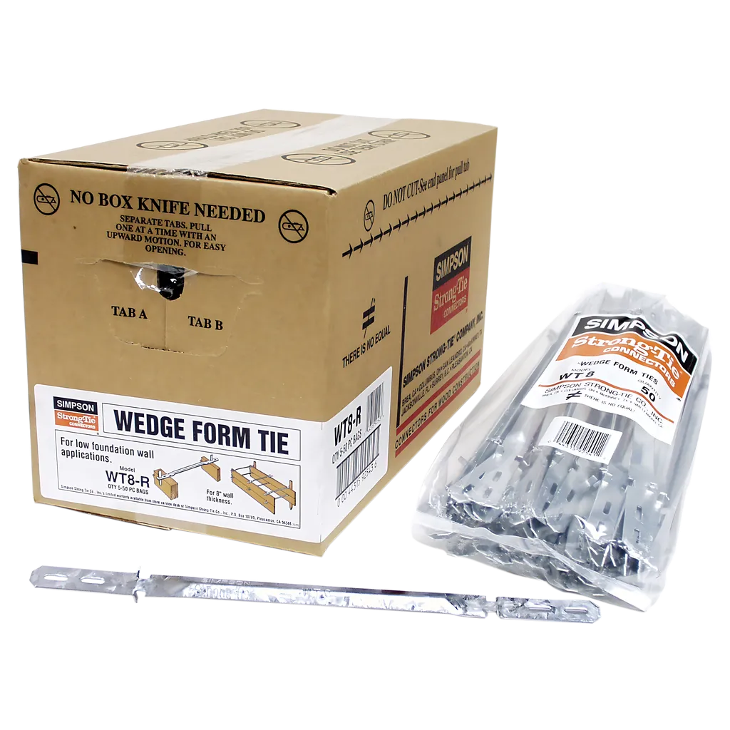 Wedge Tie For 2X Formboard, 8-In. Thick Walls (50-Qty) (Pack Of 5)-WT8-R50-SP2227-2448
