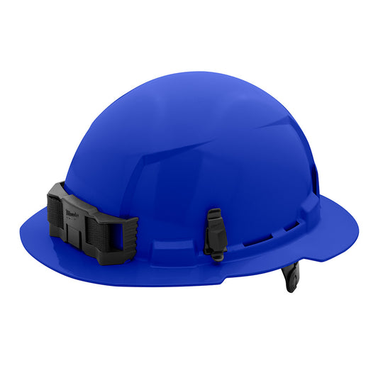 Blue Full Brim Hard Hat w/6pt Ratcheting Suspension - Type 1, Class E
