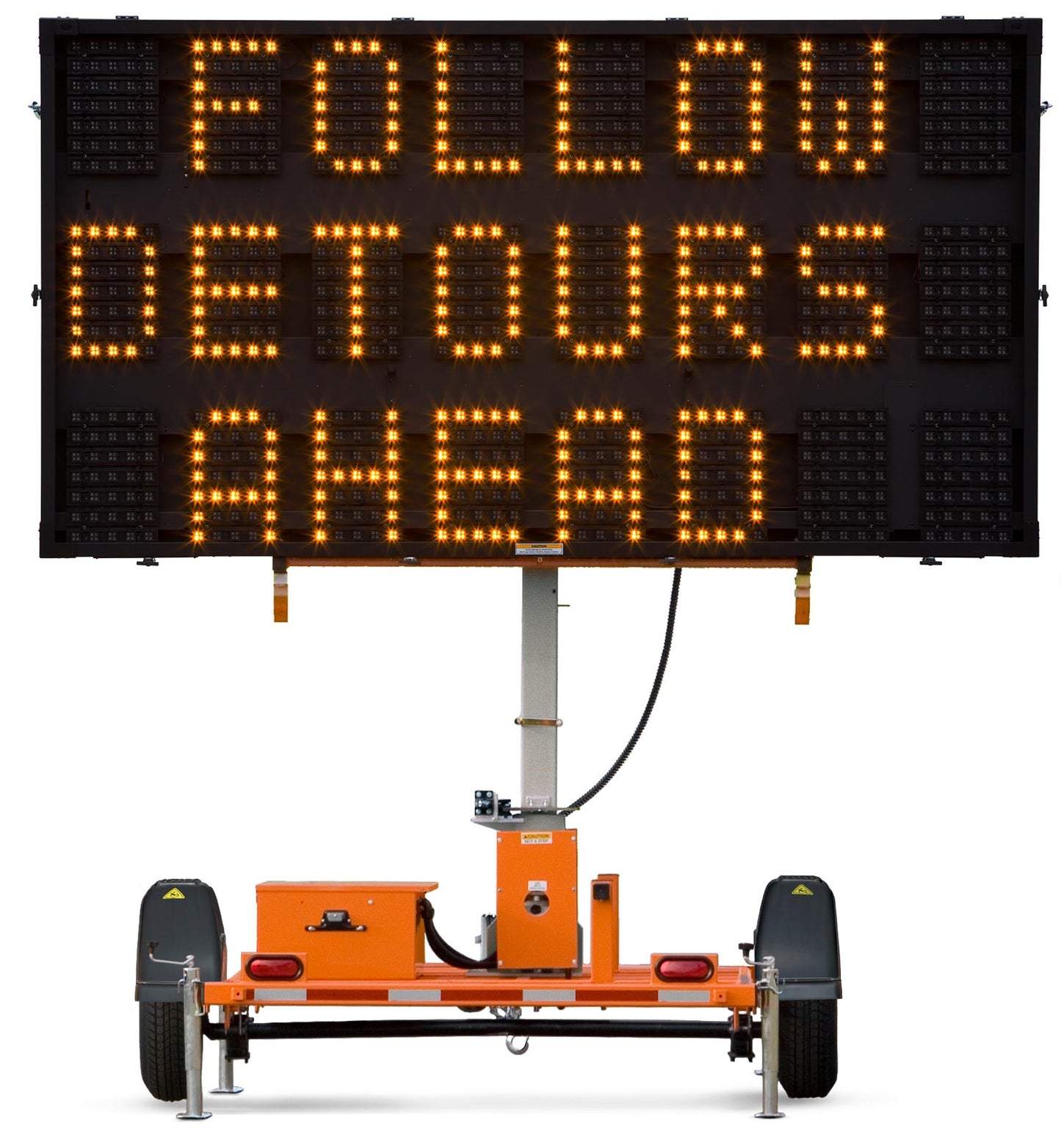 Wanco 3-Line Message Sign with Hydraulic Lift