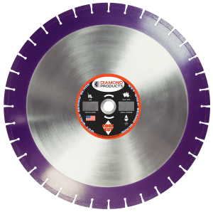 30 X 155 X 1 C26250Im Imperial Purple Cured Concrete Blade Metric With Slant Segs