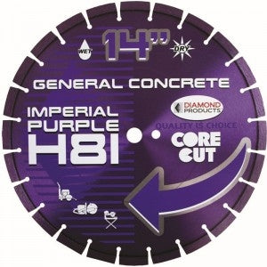 14X125Xunv Imperial Purple Dry Segmented High Speed Blade W/Universal Arbor