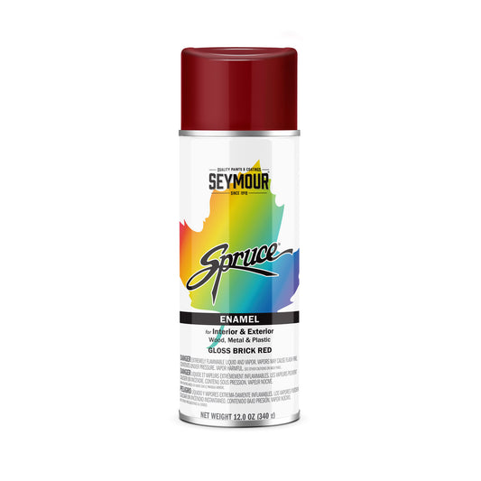 SPRUCE GENERAL USE ENAMELS GLOSS BRICK RED 16 OZ CAN
