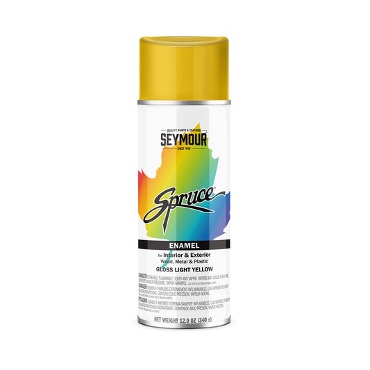 SPRUCE GENERAL USE ENAMELS GLOSS LIGHT YELLOW 16 OZ CAN