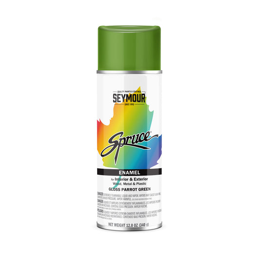SPRUCE GENERAL USE ENAMELS PARROT GREEN (SEMI-GLOSS) 16 OZ CAN