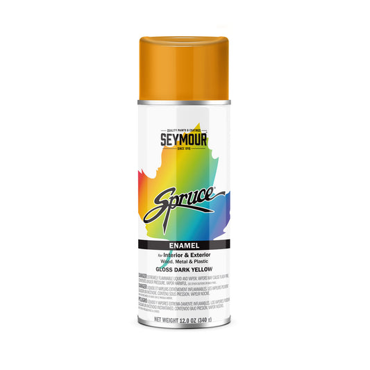 SPRUCE GENERAL USE ENAMELS GLOSS DARK YELLOW 16 OZ CAN