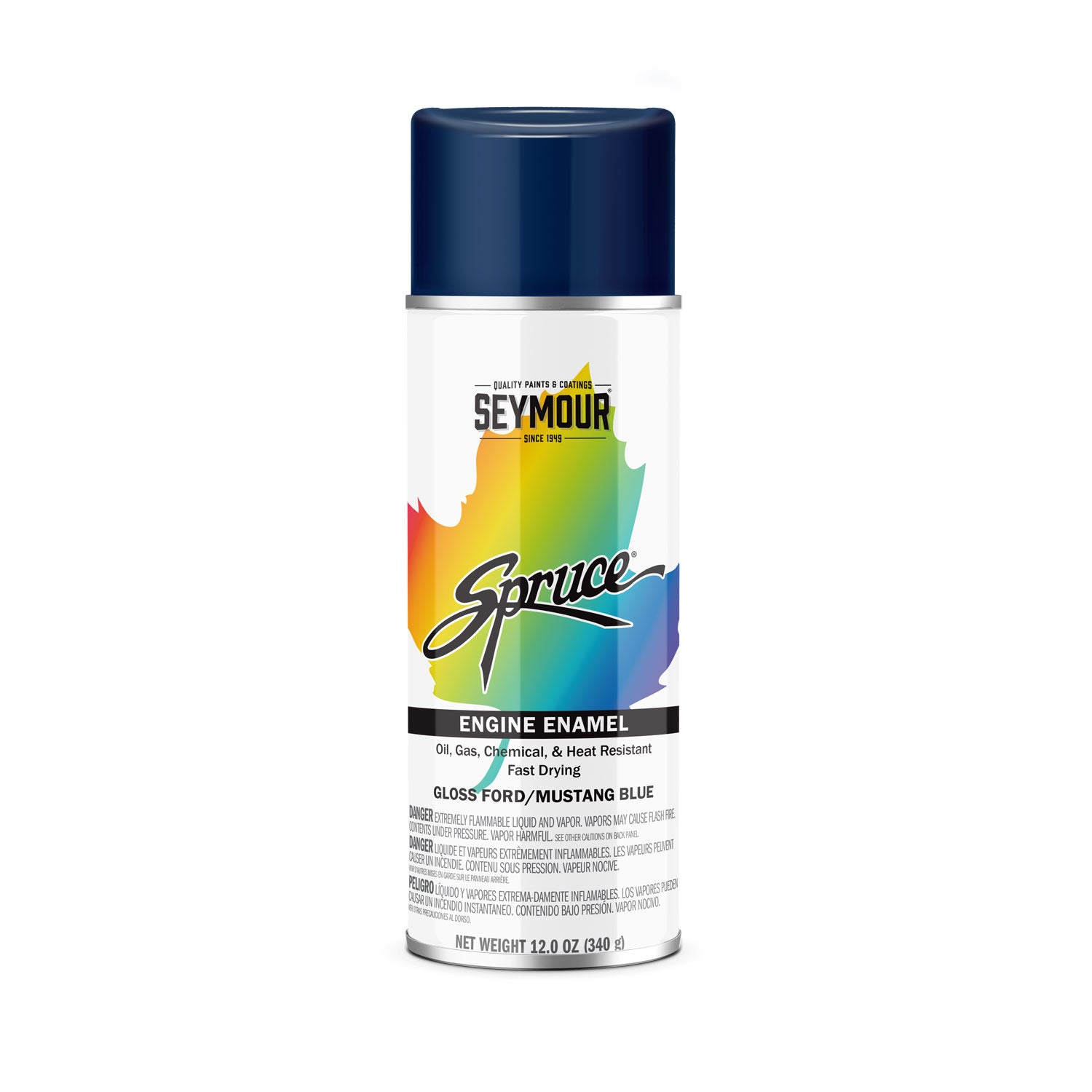 SPRUCE HEAT RESISTANT ENGINE PAINT FORD AND MUSTANG BLUE 16 OZ CAN
