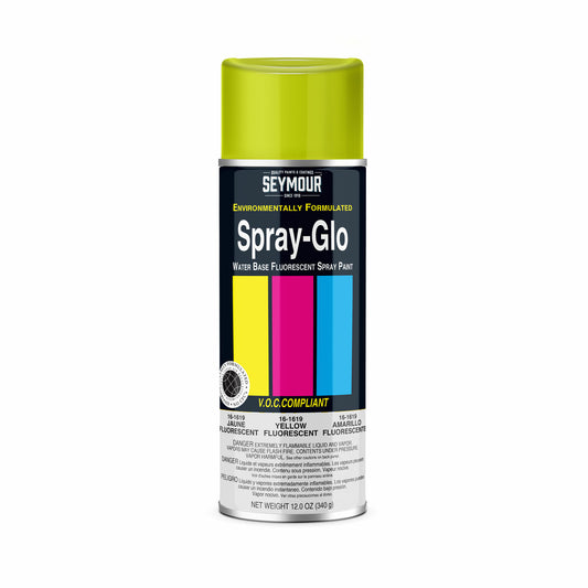 SPRAY-GLO WATERBASED FLUORESCENT YELLOW 16 OZ CAN