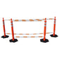 VizCon 6-10 feet Adjustable White/Orange Cone Bar & White Engineer Grade Reflective Sheeting