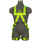 Arc Flash Full Body Harness: Soft Dorsal & Sternal Loop, DE MB Torso, DE QC Legs