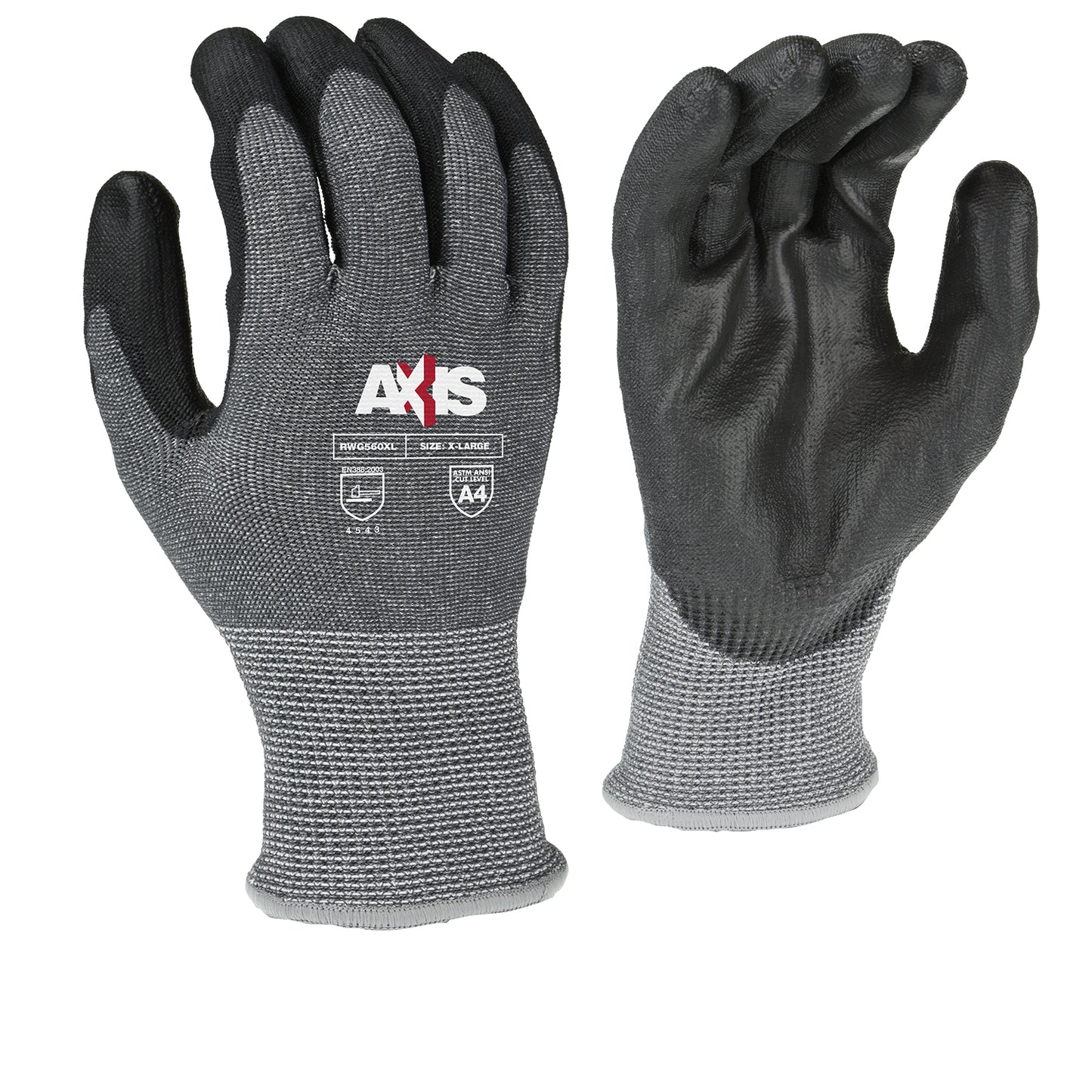 Radians RWG560 AXIS Cut Protection Level A4 PU Coated Glove
