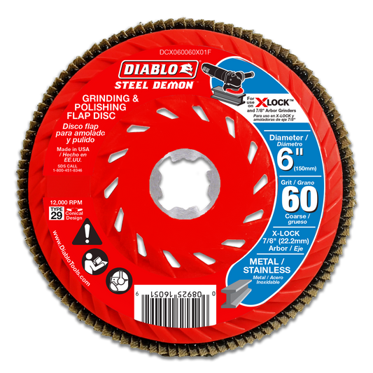 6 in. 60-Grit Flap Disc for X-Lock and All Grinders