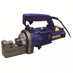 SIMA Cast-Iron Electrohydraulic Rebar Cutter. Can Cut Up to #6 Grade Rebar, at up to 3/4" diameter. The Long-Life span of the blades (Approximately 5,000 cuts) mixed with the outstanding portability makes the CX20 one of the top rebar cutting tools in it'