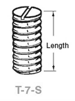 T7S AND T7ST - SLOTTED SETTING STUDS