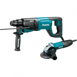 MAKITA 1" ANTI-VIBRATION ROTARY HAMMER PROVIDES 2X LESS VIBRATION FOR CLEANER DRILLING. COMPLETE WITH D-SHAPED HANDLE AND WORKS WITH 1" SDS PLUS CORE BITS.