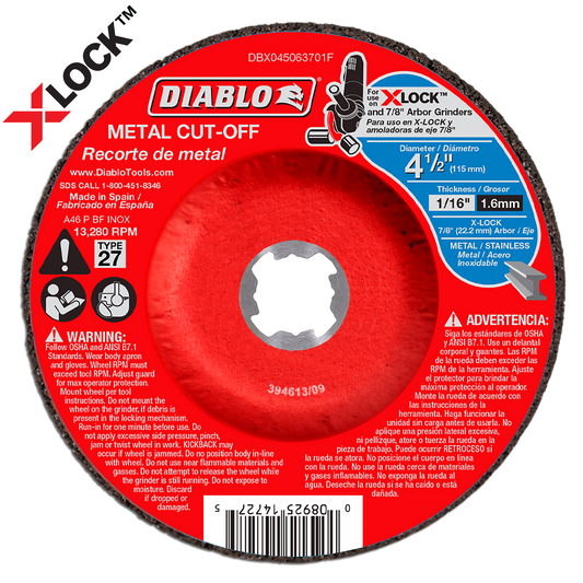 4-1/2 in. Type 27 Metal Cut-Off Disc for X-Lock and All Grinders