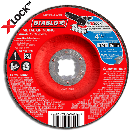 4-1/2 in. Type 27 Metal Grinding Disc for X-Lock and All Grinders