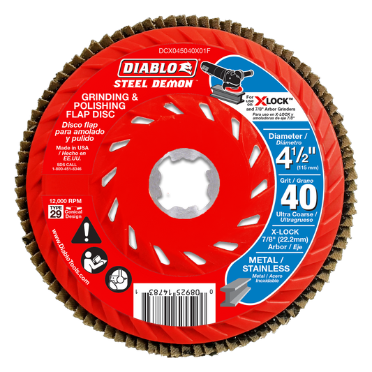 4-1/2 in. 40-Grit Flap Disc for X-Lock and All Grinders Pro Bulk Pack (3-Pack)