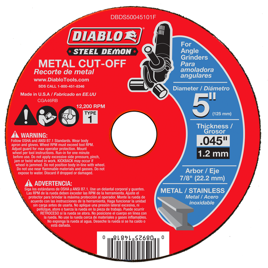Steel Demon 5 in. Type 1 Metal Cut-Off Disc