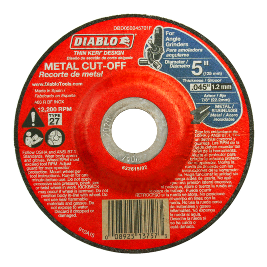 5 in. Type 27 Metal Cut-Off Disc