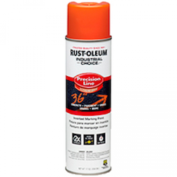 Rustoleum Upside-Down, Solvent Based Marking Paint - ORANGE. Used for Concrete, Pavement, Grass, Gravel and More.