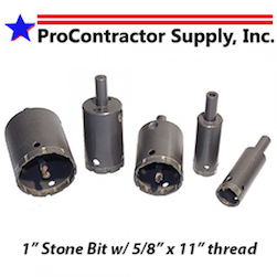 1.00"" PRO SERIES STONE CORE BIT WITH 5/8-11" THREADS