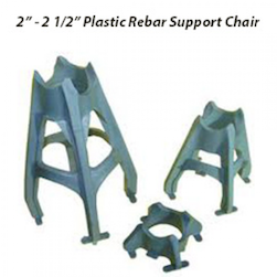 2-2.5" Plastic Uni Chair. The OCM Plastic Uni Chair is all purpose for use on wood, steel, and/or concrete.