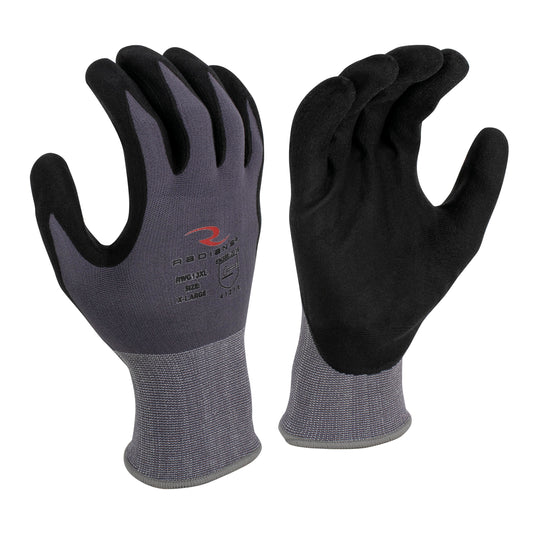 Radians RWG13 Nylon Shell Foam Nitrile Gripper Glove