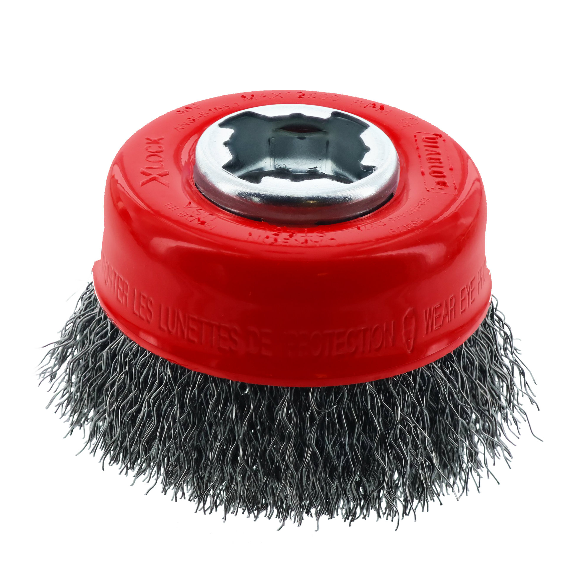 3 in. X-LOCK Carbon Steel Crimped Cup Brush