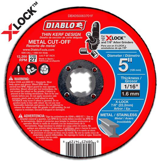 5 in.Type 27 Metal Cut-Off Disc for X-Lock and All Grinders