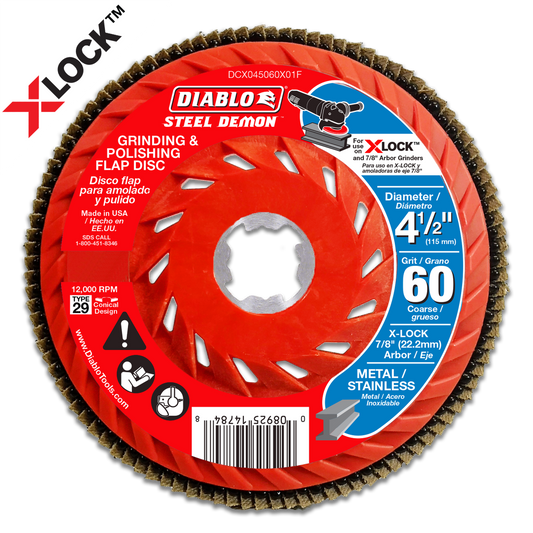 4-1/2 in. 60-Grit Flap Disc for X-Lock and All Grinders